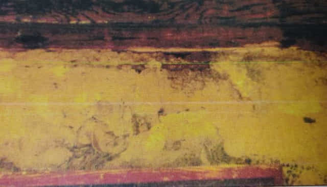산천재는 남명 조식께서 학문을 닦고 연구한 곳으로 산청군 시천면 덕산에 있다. 소나무 아래 신선이 바둑두는 그림은 400년 이상 된 벽화로 윤곽만 알아 볼 수 있다. 아래 사진은 복원된 그림이다.