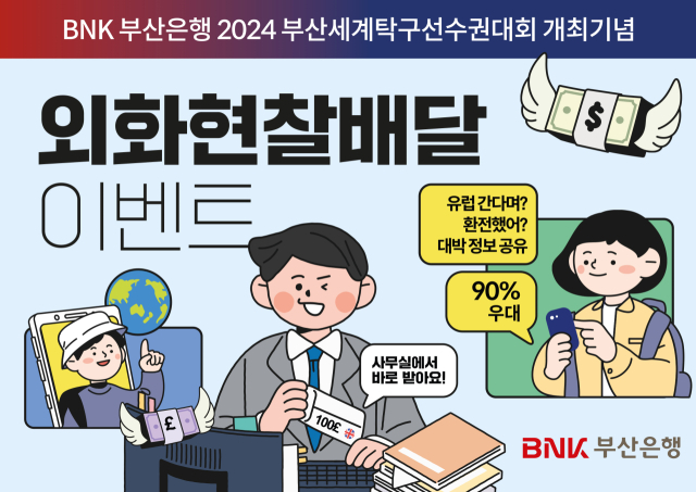 ‘비대면 외화현찰배달 서비스’ 환율우대 이벤트 포스터./BNK부산은행