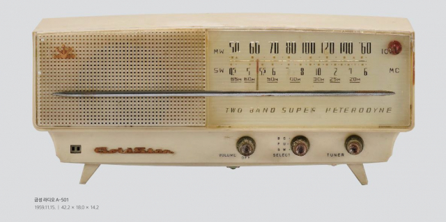 1959년 금성사에서 만든 국내 최초의 A-501 라디오, 서울시 등록문화재 제559-2호로 지정되었다./구인회회고록/